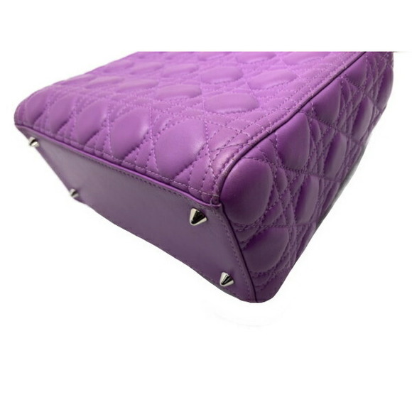 Dior Bag Lambskin Christian 2way   Lady Cannage Purple - Picture 6 of 9